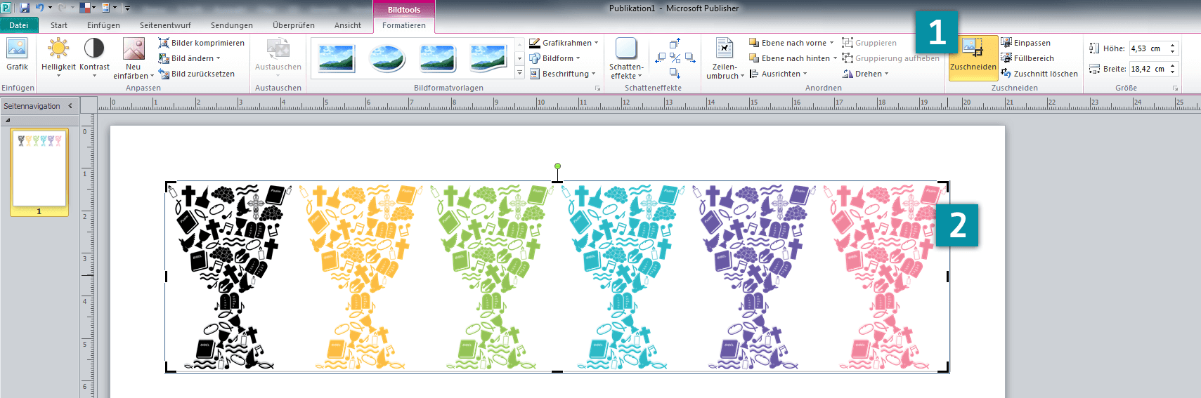 Grafiken In Publisher Zuschneiden Und Neu Einfarben Gemeindebriefhelfer