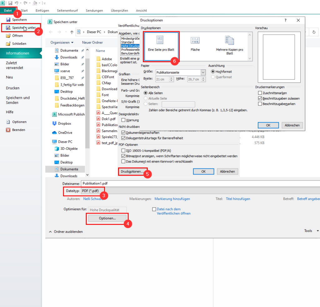 pdf erstellen pro seite eine datei speichern